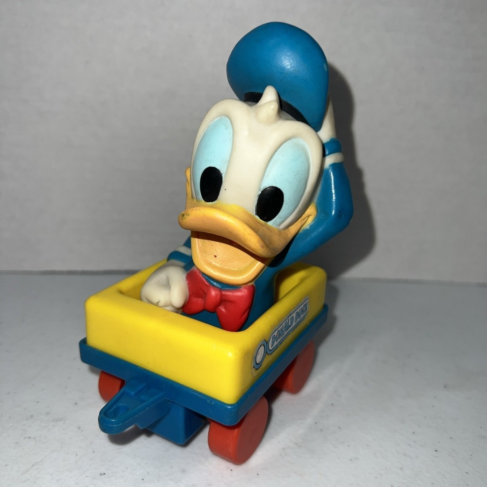 Vintage Rubber Donald Duck Replacement for Walt Disney Wind up Toy Train Anillco
